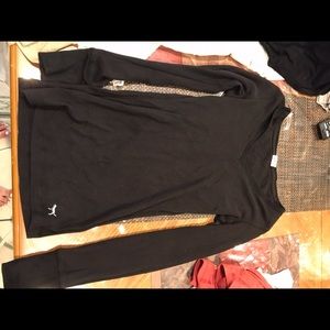 pink skin tight long sleeve shirt